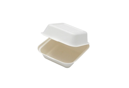 1000ml Bagasse Pulp Clamshell Hamburger Box