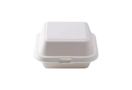 800ml Bagasse Pulp Clamshell Hamburger Box