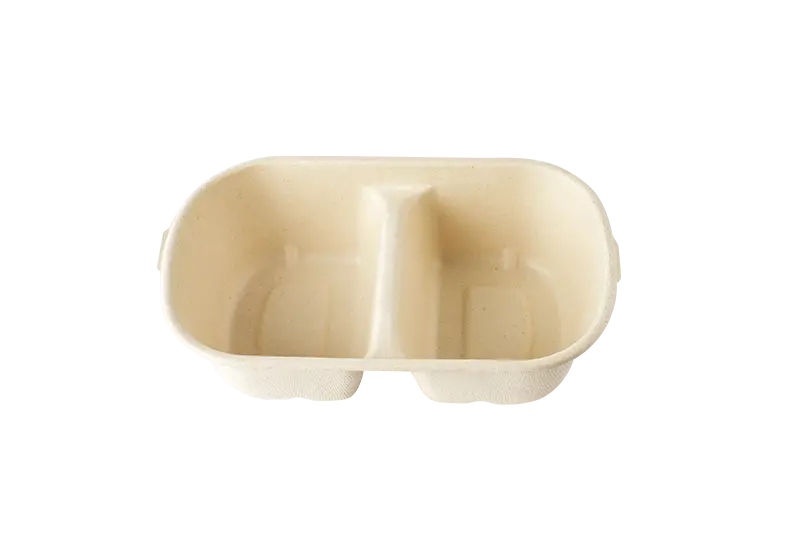 Two Food Packaging Containers With Identical Compartments