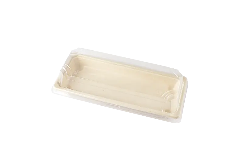 Biodegradable Sugarcane Pulp Tray With Lid