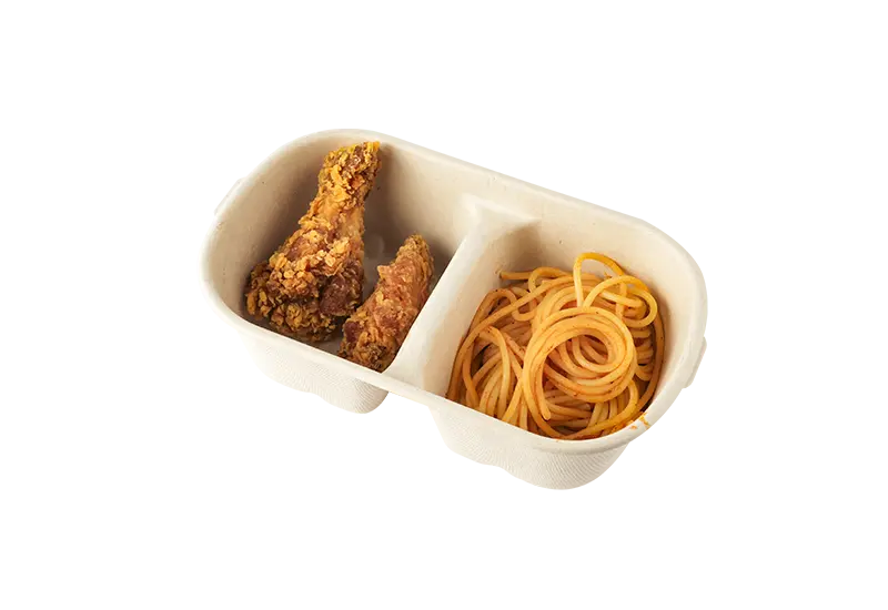 Two Food Packaging Containers With Identical Compartments