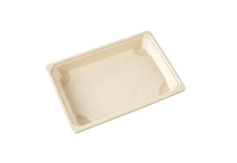 Customizable Waterproof And Oilproof Sugarcane Pulp Disposable Tray