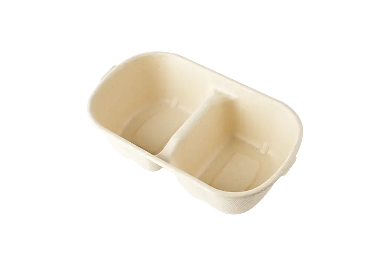 Two Food Packaging Containers With Identical Compartments