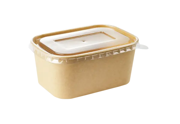 1000ml, White And Brown, High-Quality Takeout Catering Box