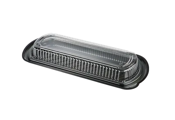 Black PP Container With PET Lid