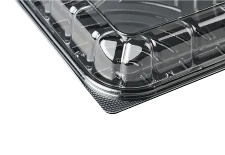 Black Large Plastic Box With PET Clear Lid