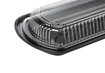 Black PP Container With PET Lid