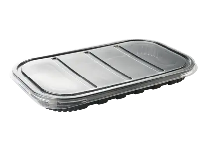 PP Black Container With PET Lid