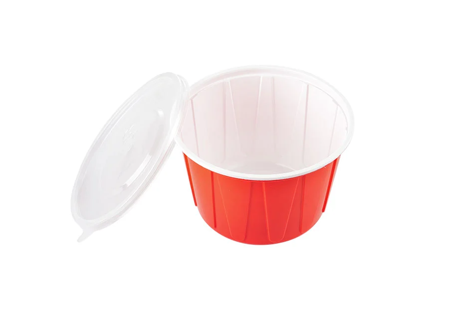 1000ml Red And White Lunch Bowl