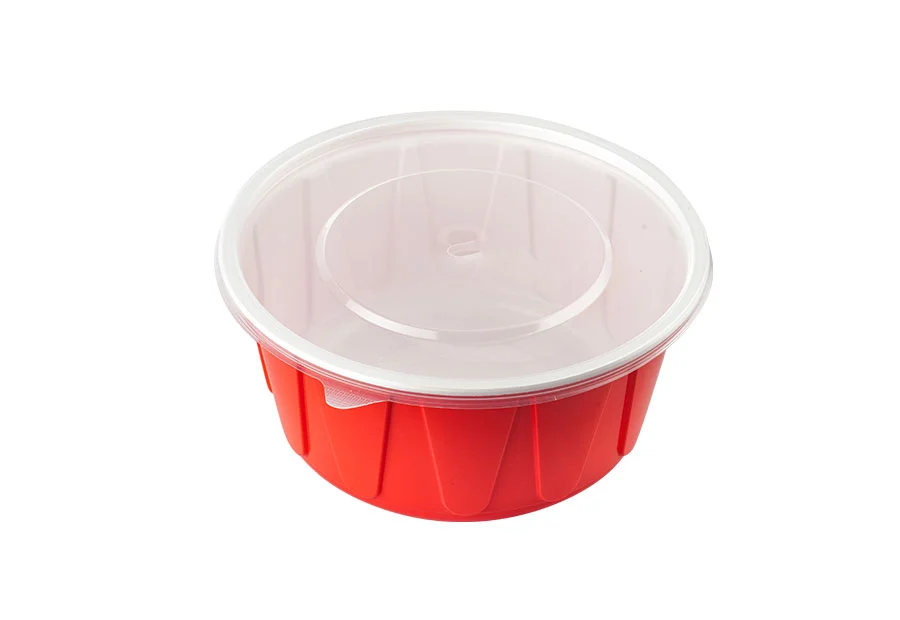 1100ml Red And White Lunch Bowl