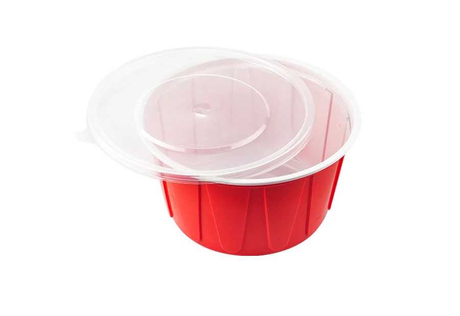 1500ml Red And White Lunch Bowl