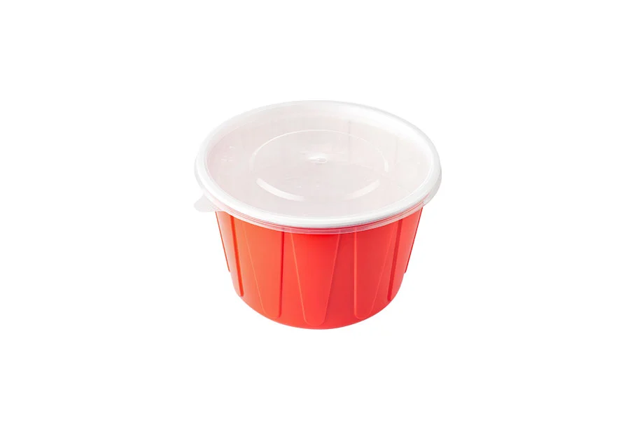 360ml Red And White Lunch Bowl