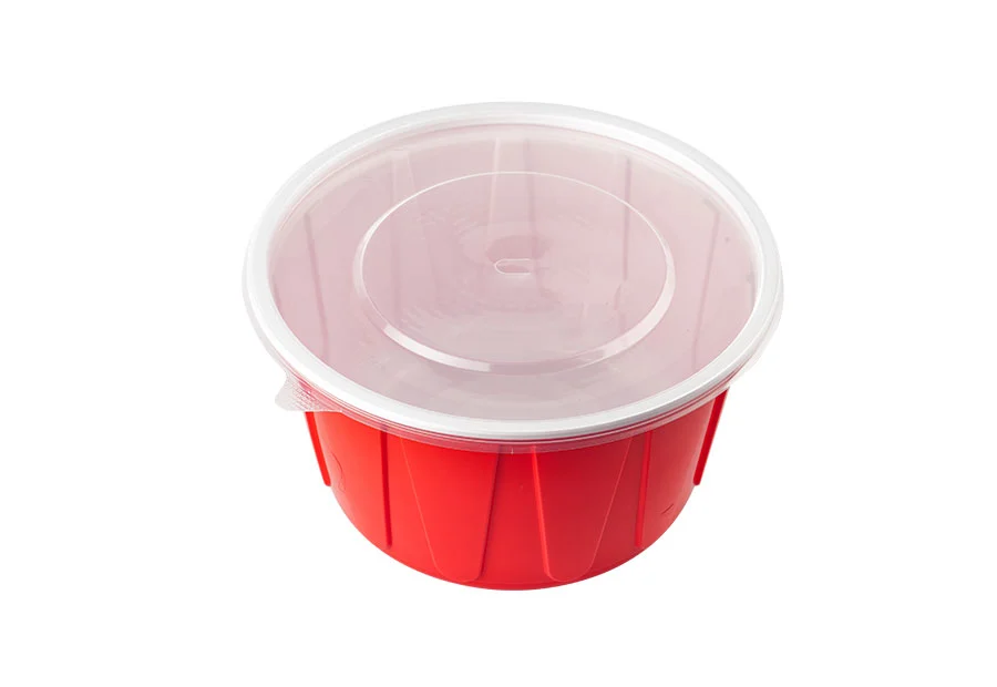 1000ml Red And White Lunch Bowl