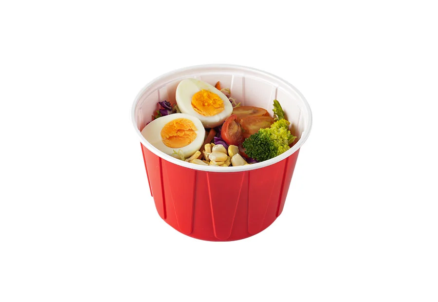 1000ml Red And White Lunch Bowl