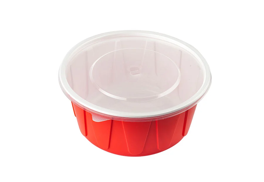 1100ml Red And White Lunch Bowl