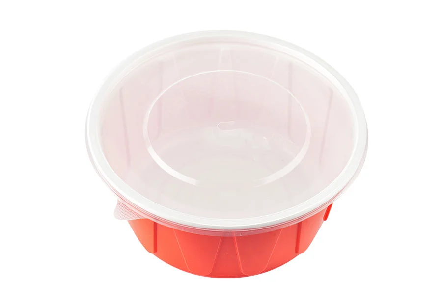 1100ml Red And White Lunch Bowl