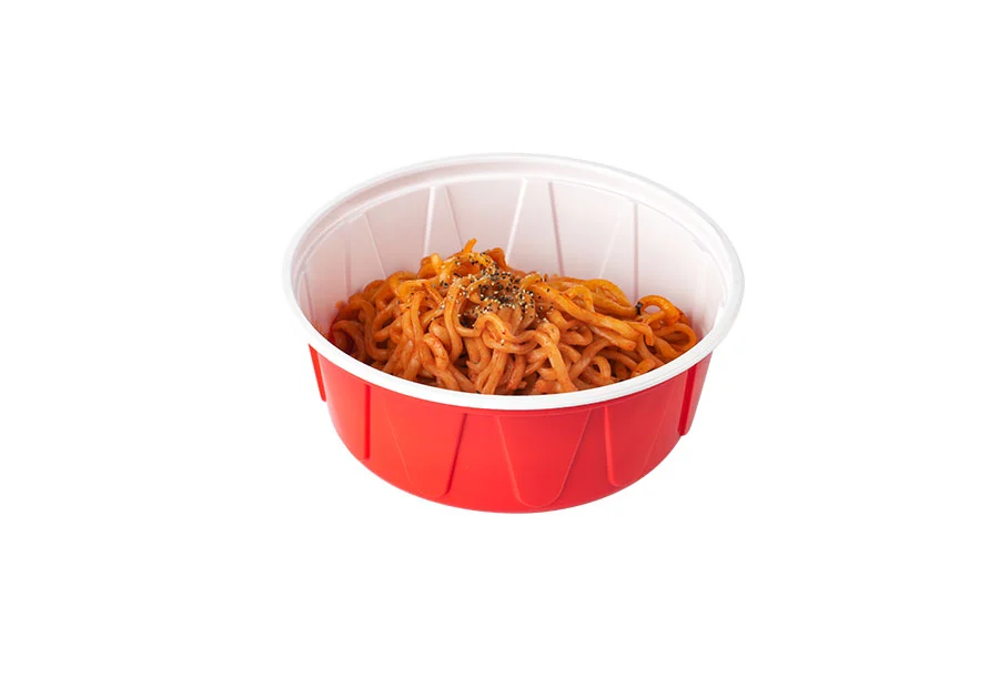 1100ml Red And White Lunch Bowl