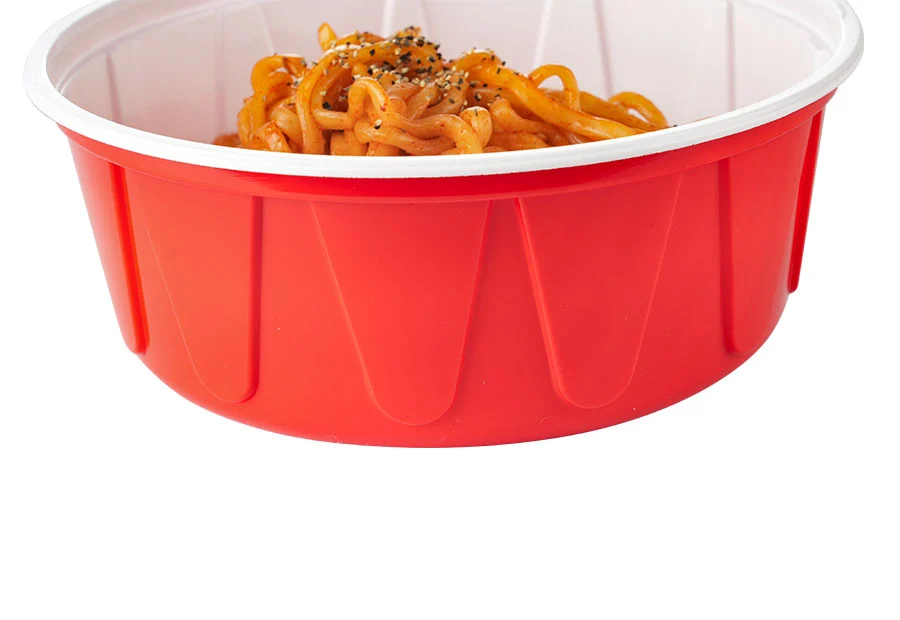 1100ml Red And White Lunch Bowl