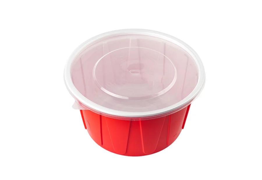 1500ml Red And White Lunch Bowl