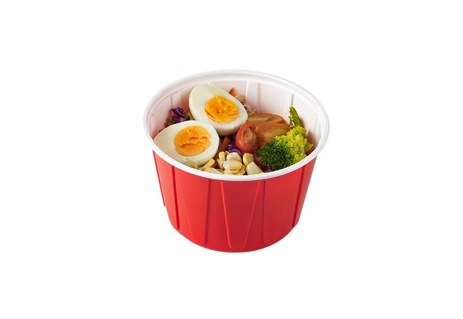 1500ml Red And White Lunch Bowl