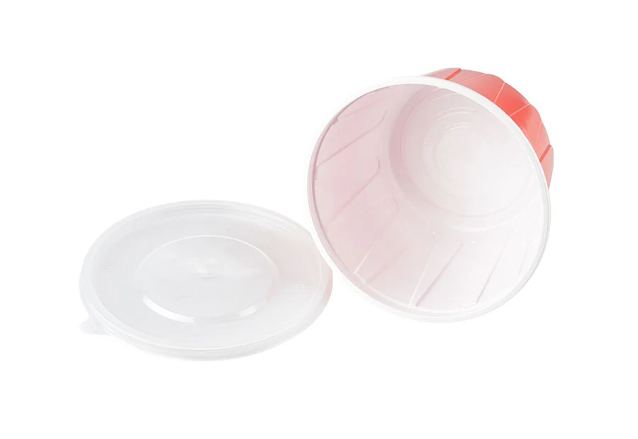 1500ml Red And White Lunch Bowl