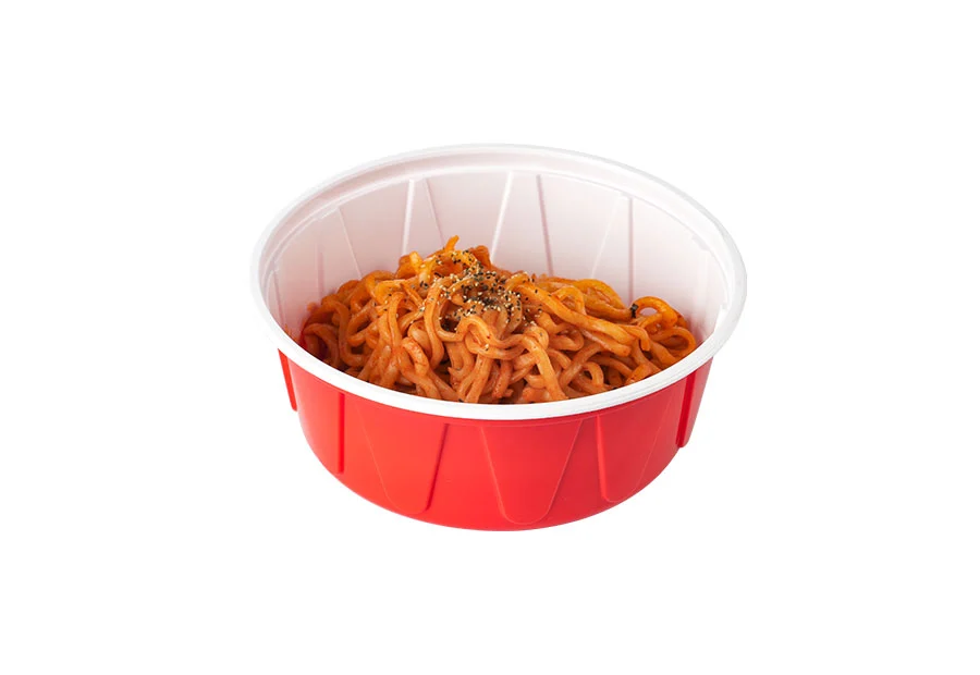 390ml Red And White Lunch Bowl