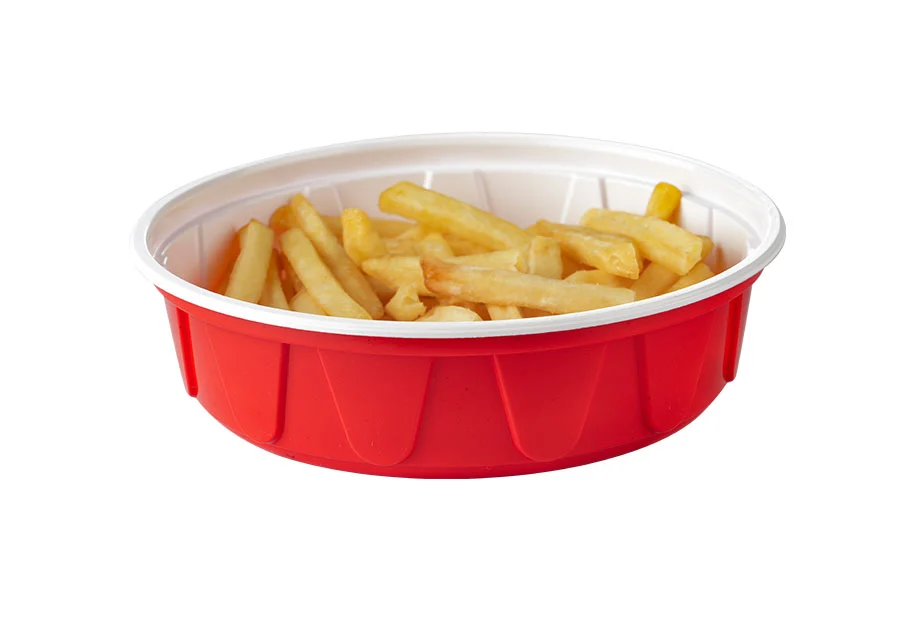 390ml Red And White Lunch Bowl