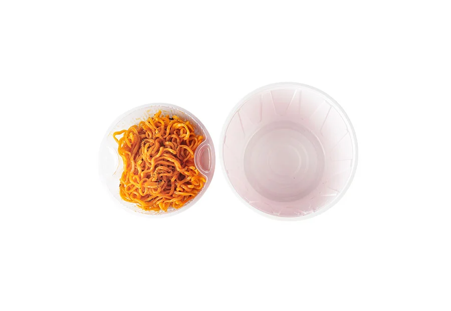 550ml Red And White Lunch Bowl