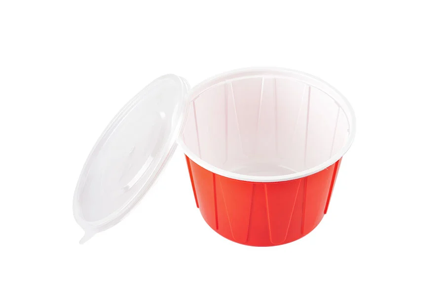 550ml Red And White Lunch Bowl