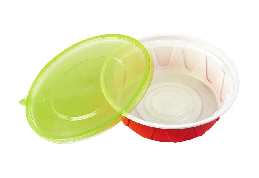 600ml Red And White Lunch Bowl