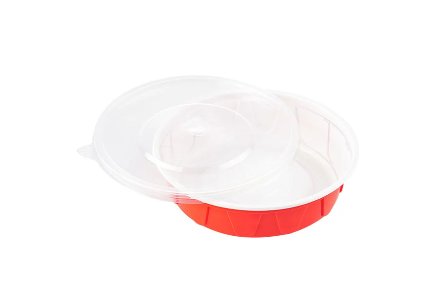 600ml Red And White Lunch Bowl