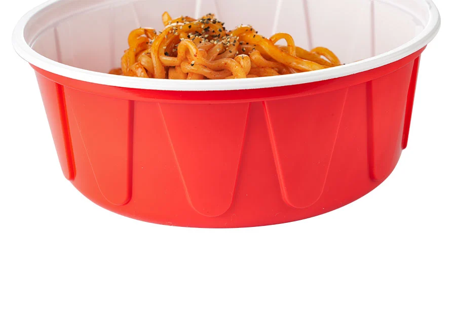 700ml Red And White Lunch Bowl