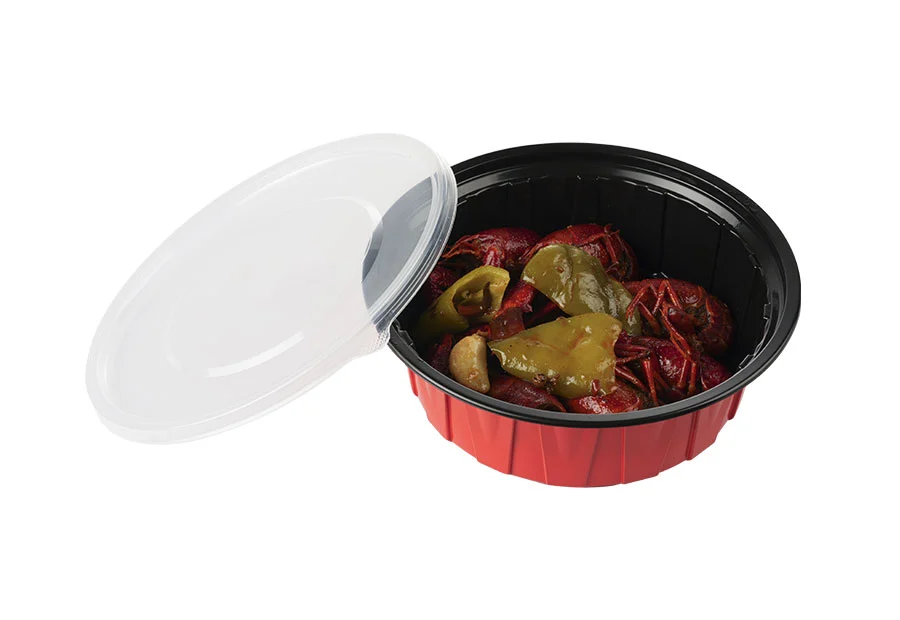 1500ml Red And Black Lunch Bowl