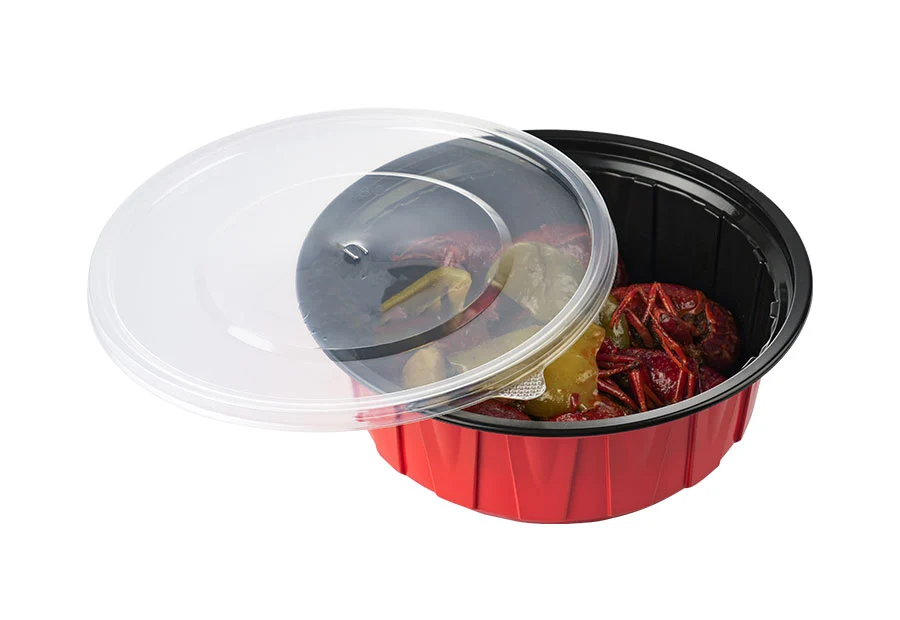 1500ml Red And Black Lunch Bowl