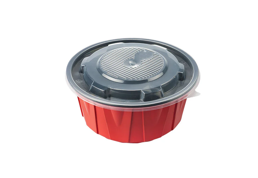 1500ml Red And Black Lunch Bowl