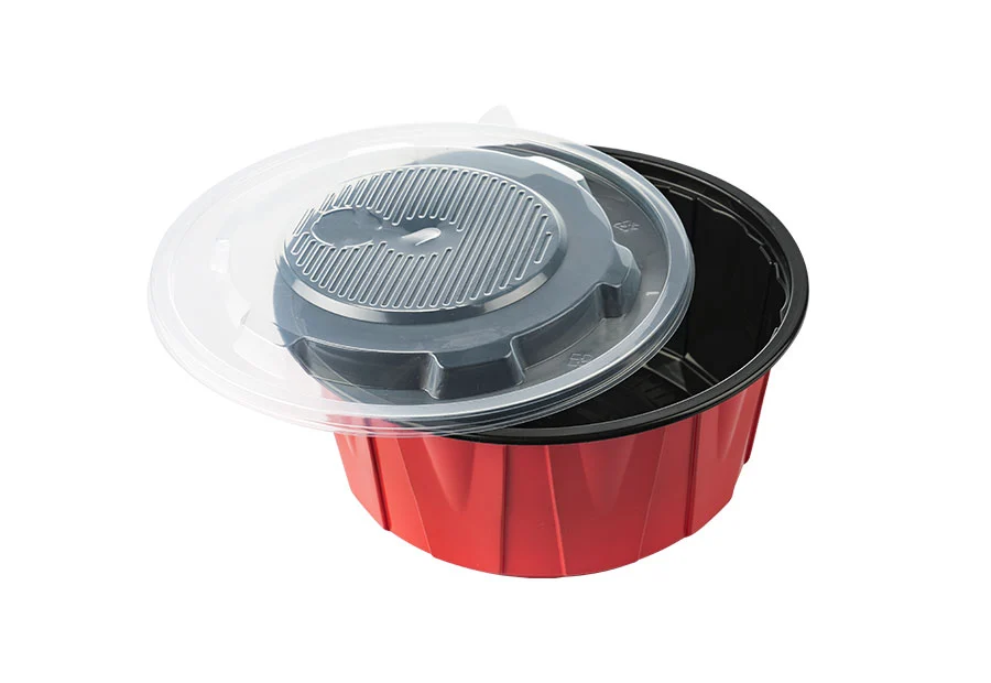 1500ml Red And Black Lunch Bowl