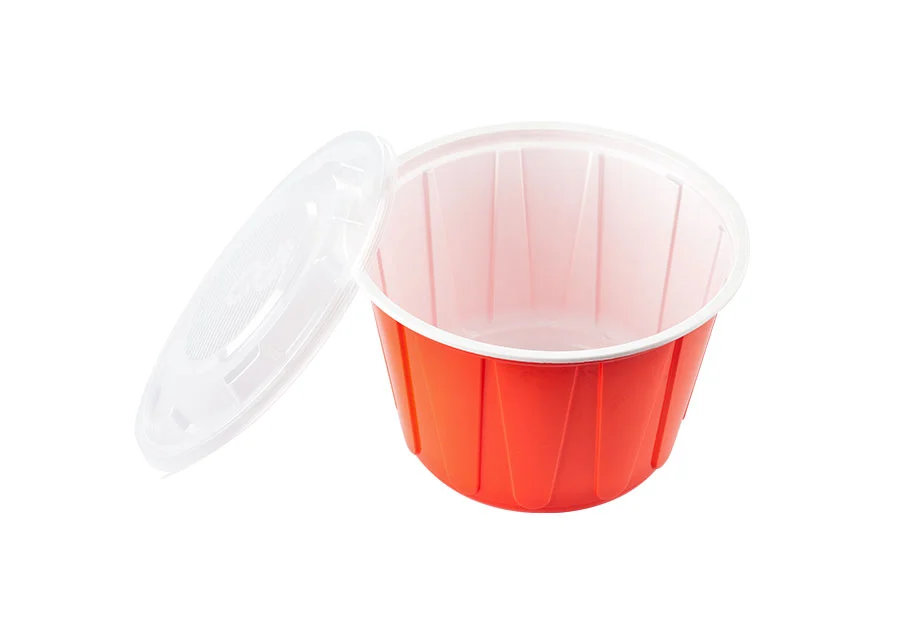 1750ml Red And White Lunch Bowl