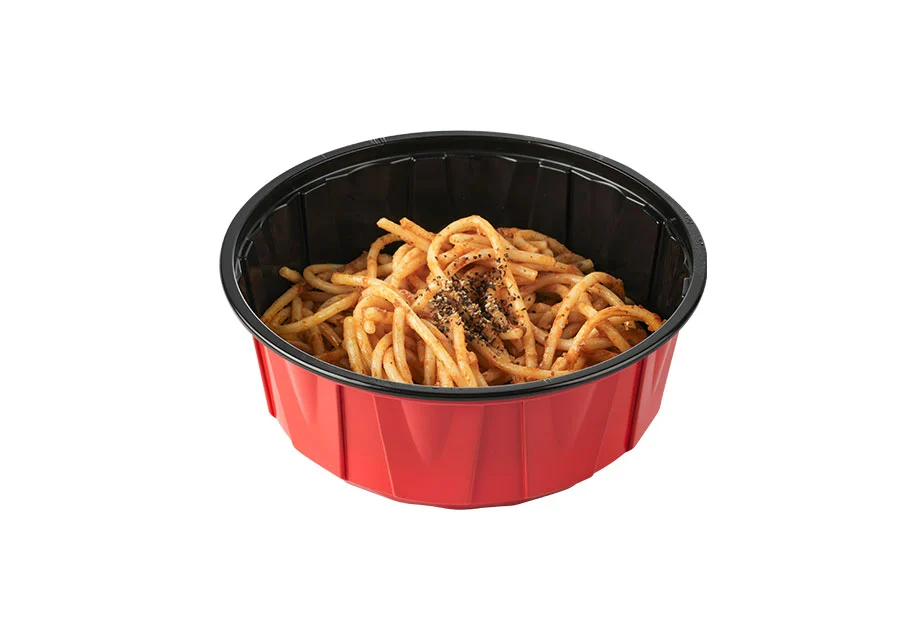 600ml Red And Black Lunch Bowl