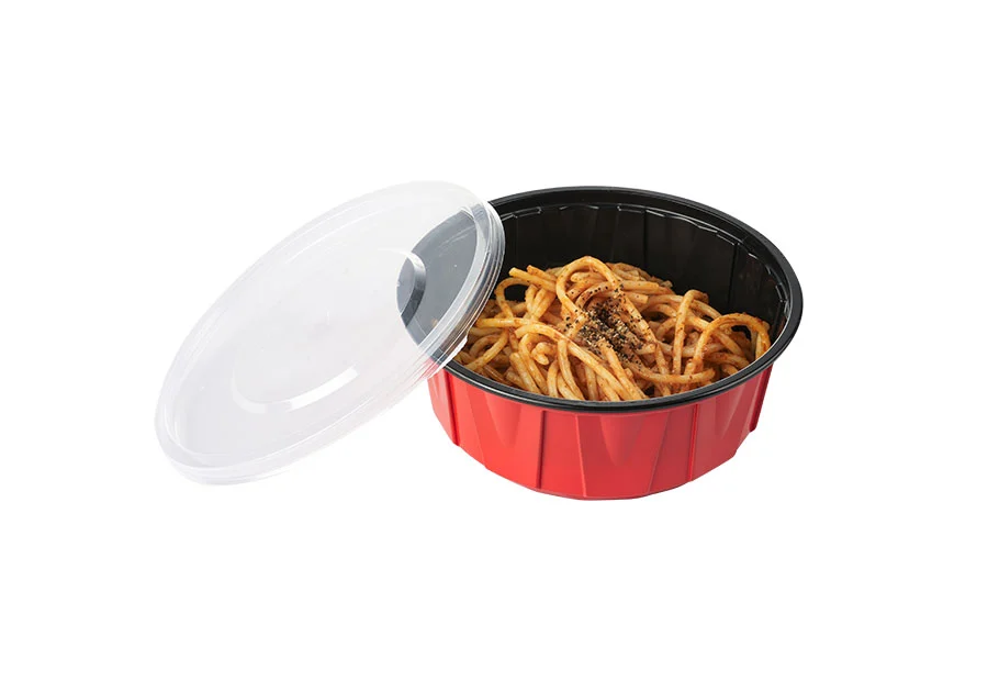 600ml Red And Black Lunch Bowl