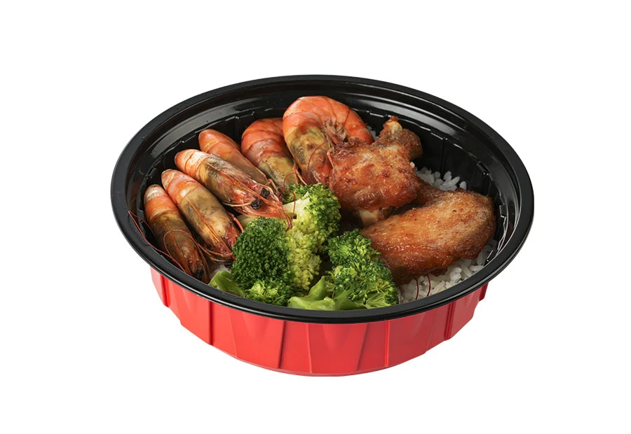 700ml Red And Black Lunch Bowl