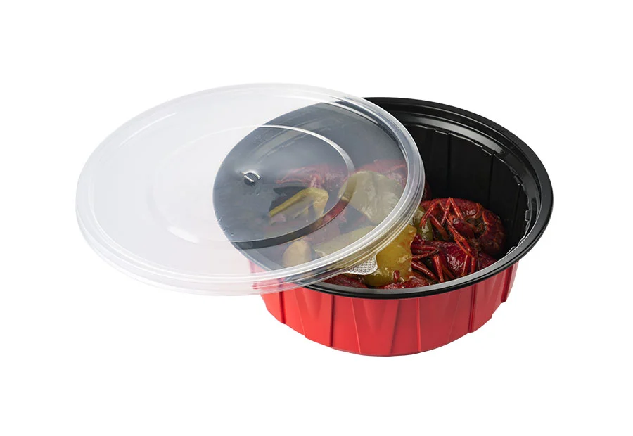 700ml Red And Black Lunch Bowl