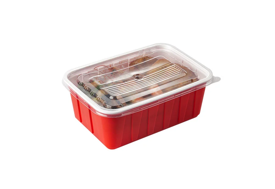 Red Large Rectangle Plastic Box