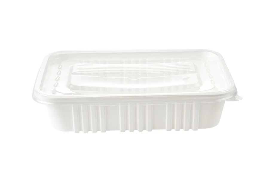 White Small Rectangle Plastic Container