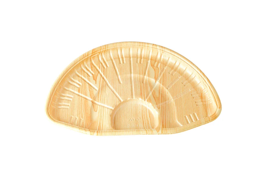 Fan-Shape Fresh Tray With Wood Grain