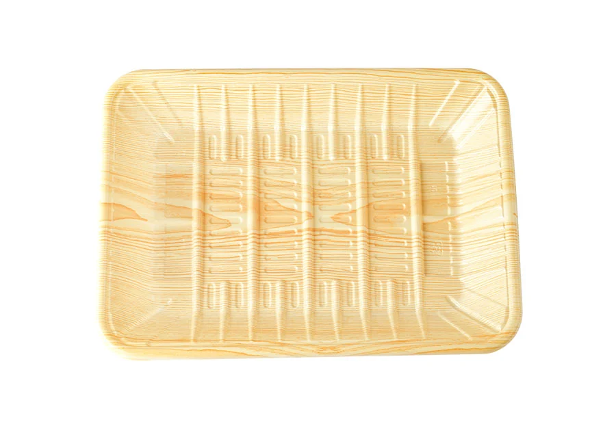 Wood Grain Plastic Tray