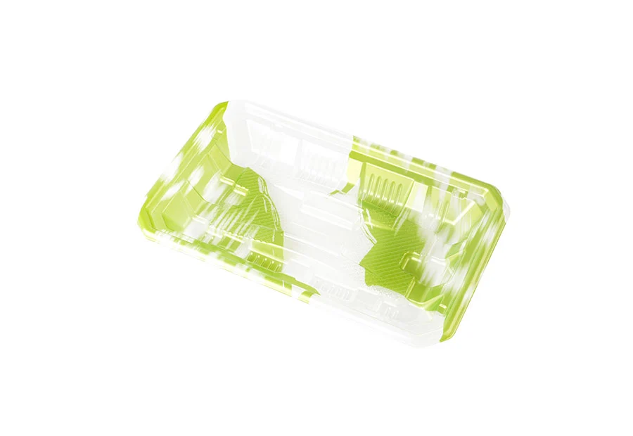 Green Plastic PET Seafood Tray