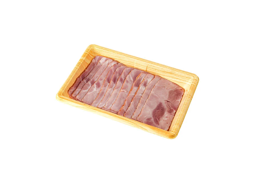 Disposable PET Tray With Wood Grain