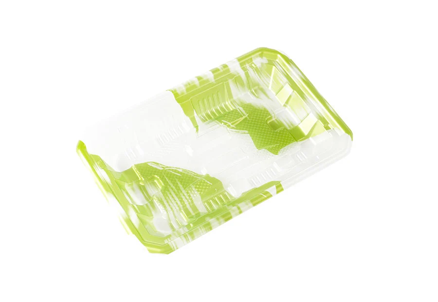 Green Plastic PET Seafood Tray