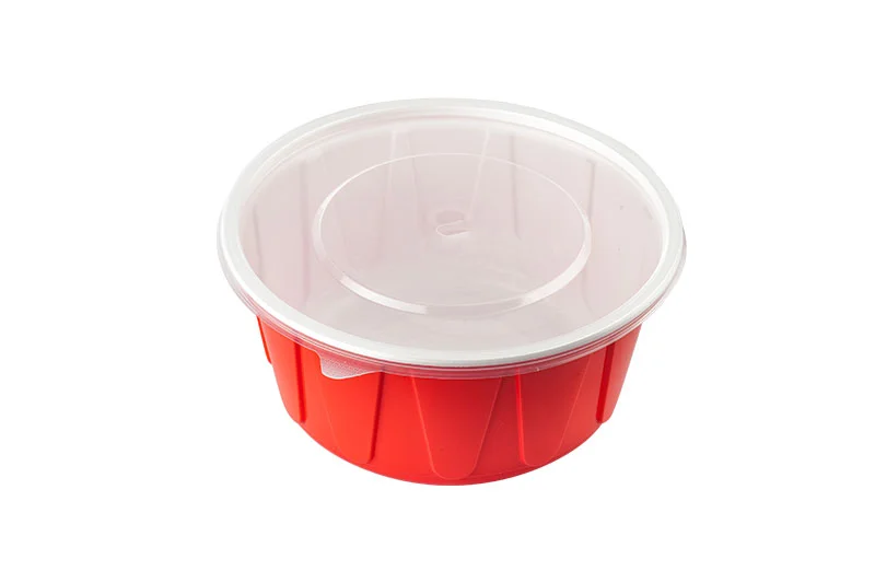 1100ml Red And White Lunch Bowl