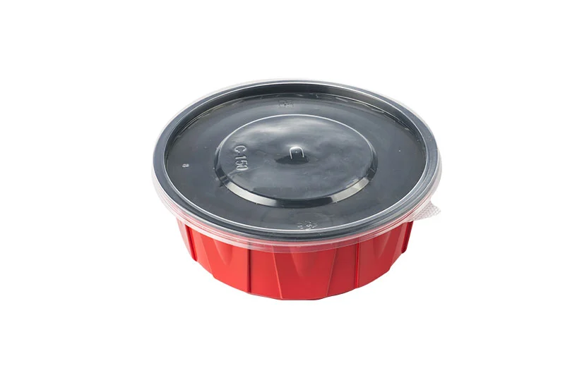 600ml Red And Black Lunch Bowl